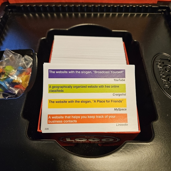 EUC The LOGO Board Game Fun Family Guessing Trivia Game - All Pieces Intact - Picture 5 of 7